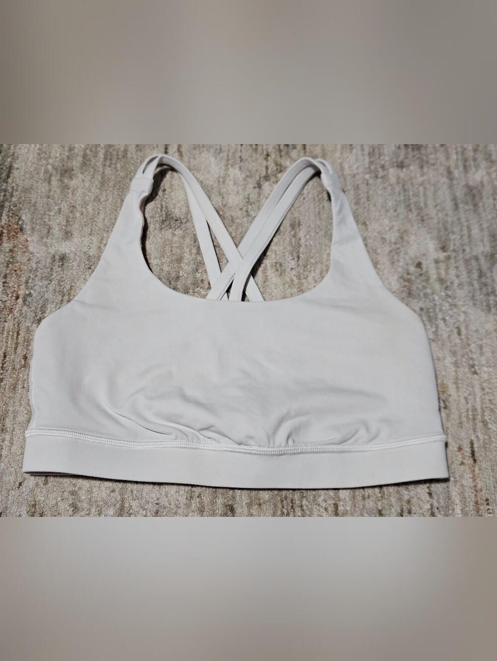 lululemon athletica Off White  Crossback Sports Bralette Size S